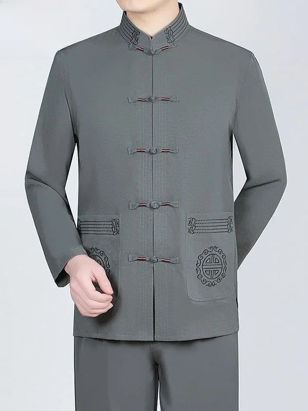 

Мужской повседневный комплект TUCANO из хлопка и льна с длинными рукавами для тай-чи, домашняя одежда для мужчин среднего и старшего возраста, удобная и дышащая