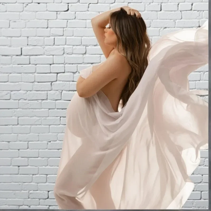 

4yards /Matte Chiffon Sheer Soft Fabric for Wedding,baby Shower,maternity Dresses Photoshoot فساتين حوامل Vestido Maternidad