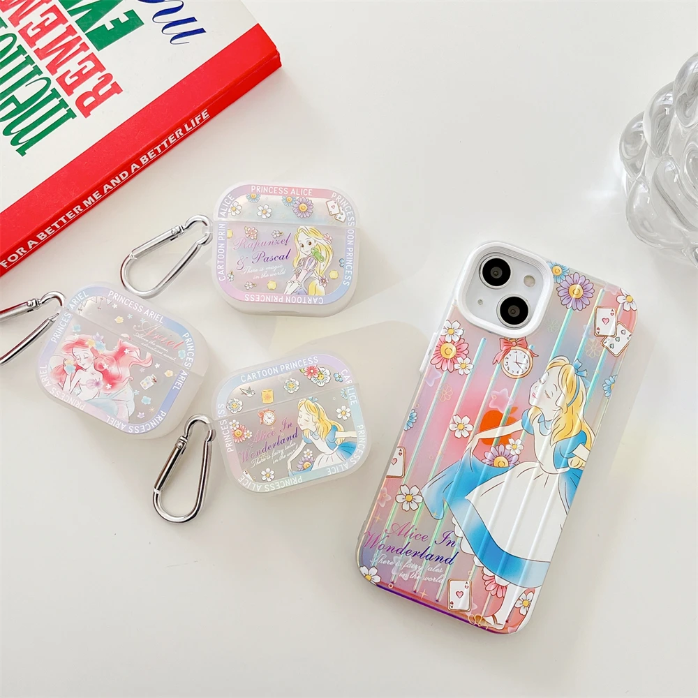 

Alice in Wonderland Disney Tangled Silicone Earphone Case For Airpods 1 2 3 for Apple Airpods Pro 2 Wireless Accessory Soft Case