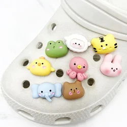 Cute Cartoon Animal Shoe Charms Accessories Rabbit Frog Chick Shoes Upper Pins Decoration Sandals Clogs Buckle Kids Party Gift