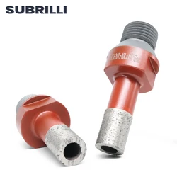 SUBRILLI 15MM Diamond Core Drill Bits 1/2Gas Finger Milling Bit Drilling For Stone Granite Quartz Porcelain Countersink