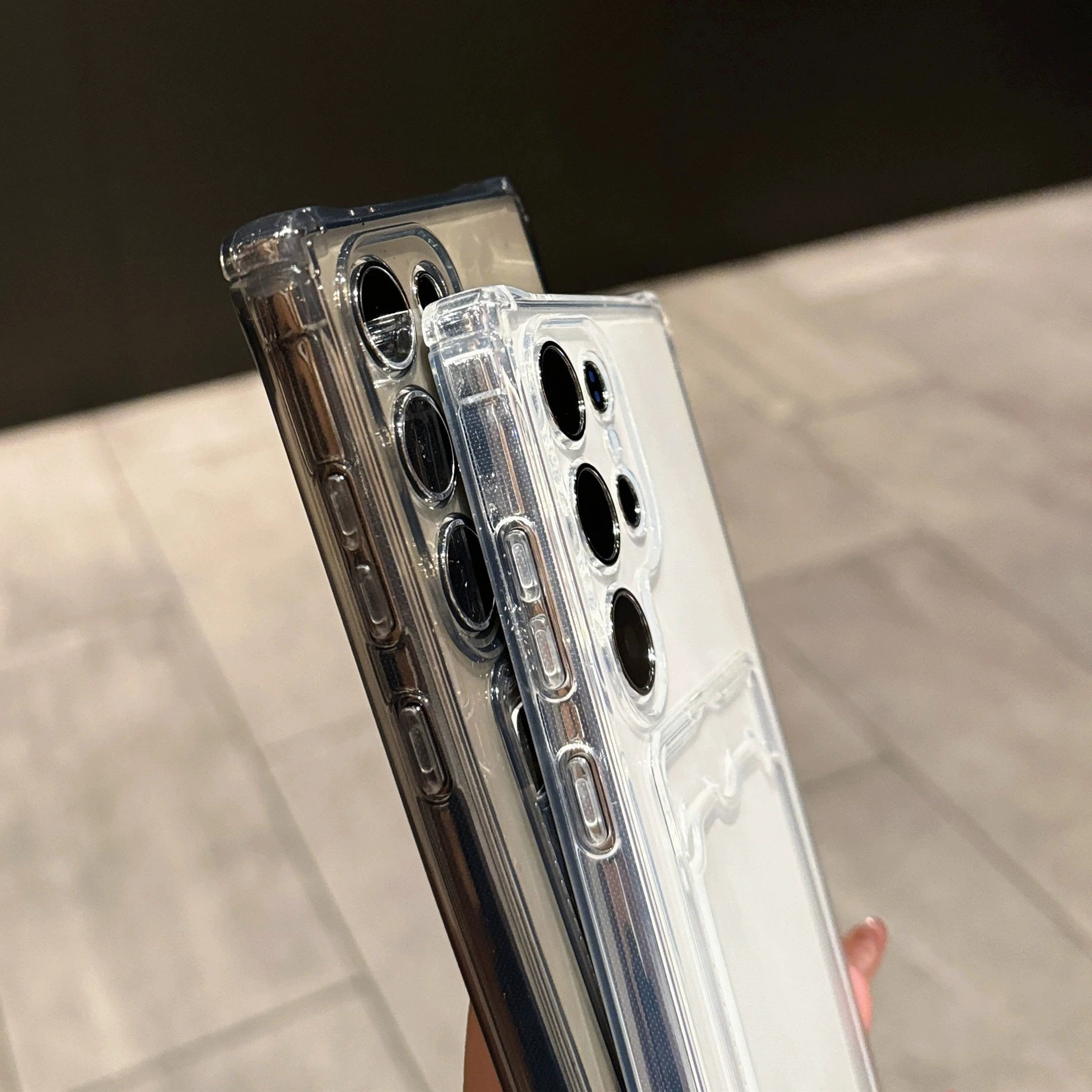 Stoßfeste, transparente Brieftaschen-Kartentasche für Samsung Galaxy S25 S24 S21 S22 S23 FE Plus S25 Ultra 5G, transparente Silikonhülle – Detail 3
