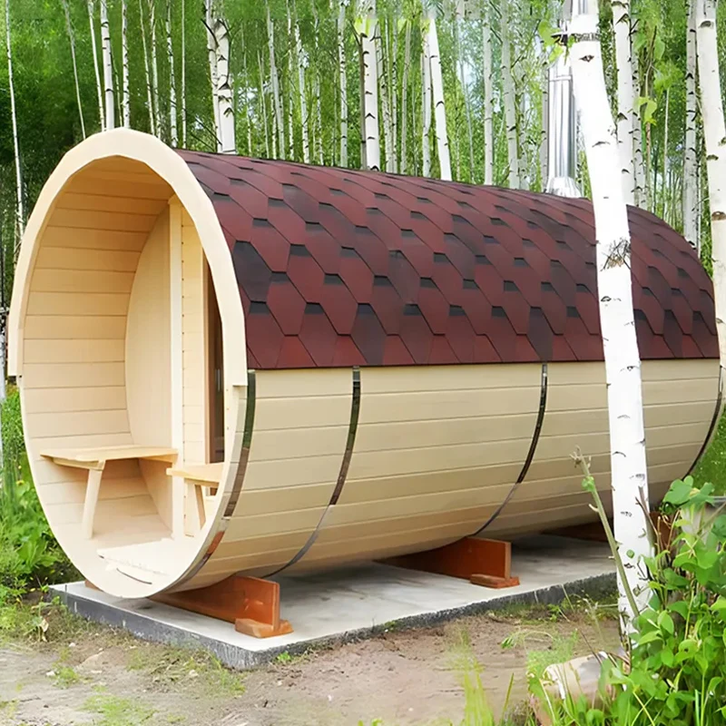 Smartmak Canada Hemlock Garden Sauna Outdoor Barrel Sauna