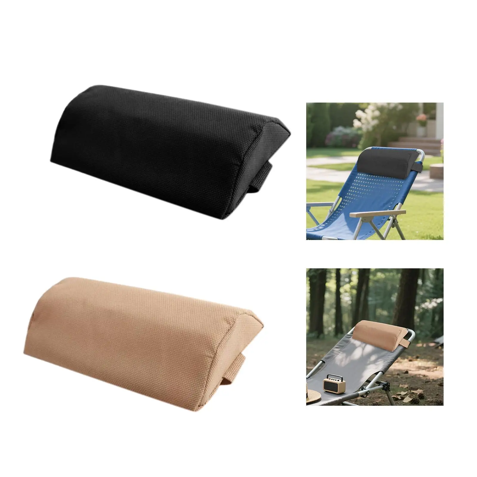 Patio Chaise Lounge Head Pillow Portable with Strap Attachment Head Resting for Recliners Beach Pool Lounger Office Chairs
