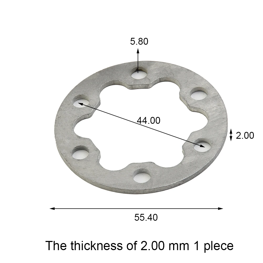 Klocki hamulcowe do skuterów elektrycznych Spacer sześć otworów podkładka tarczowa koła 1/2/2/4/5mm Aluminium e-bike skuter klocki hamulcowe Spacer