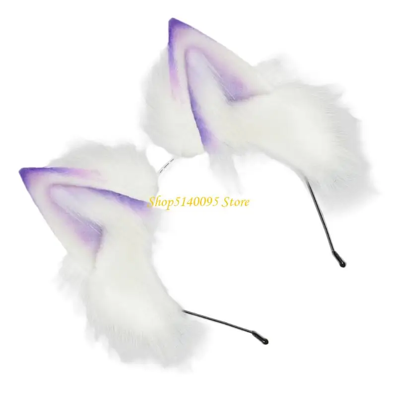 DXAE Anime com tema pelúcia gatos para a orelha faixas ouvido com gradientes modernos Cores ajustáveis para Diário