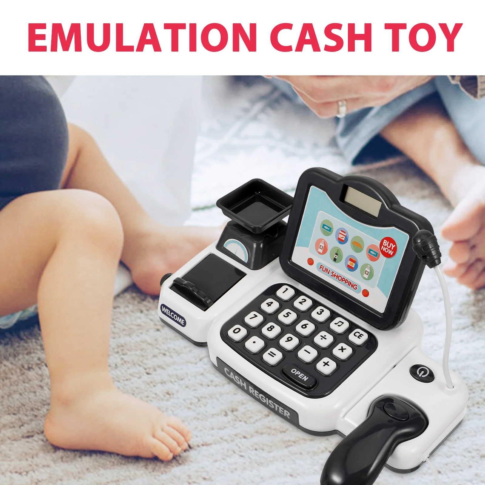 Cash Register Toy Kid Birthday Gift Emulation Kids Plaything Pretend Plastic Calculator Simulation Supermarket Shopping