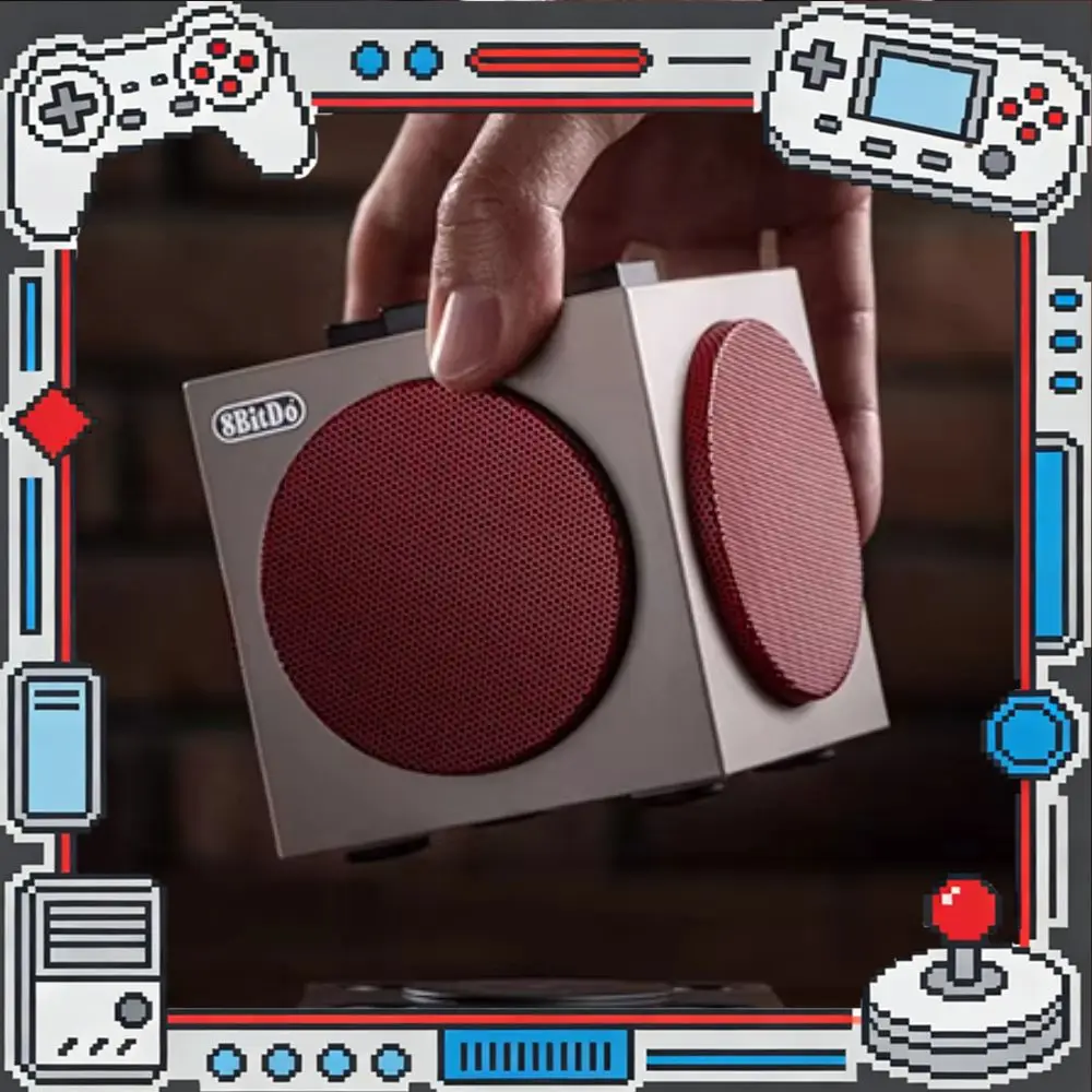 8BitDo Retro Cube 2 Speaker Wireless Bluetooth Speaker with Charging Dock True Stereo Sound for 8BitDo N Edition Keyboard Mouse