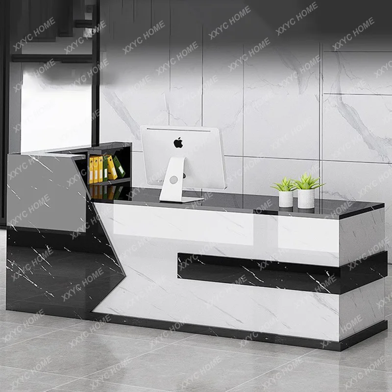 

Bar Counter Reception Desks Tall Display Cabinet Commercial Cashier Reception Desk Office Table Mostrador Garden