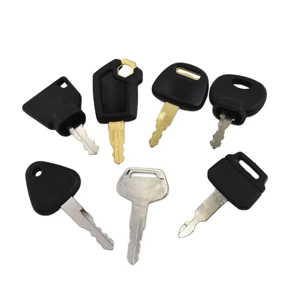 7Pcs Key Kit Heavy Equipment Keys Excavator Construction Machinery 14607 5P8500 K250 H800 For JCB Parts 3CX Excavator Grab