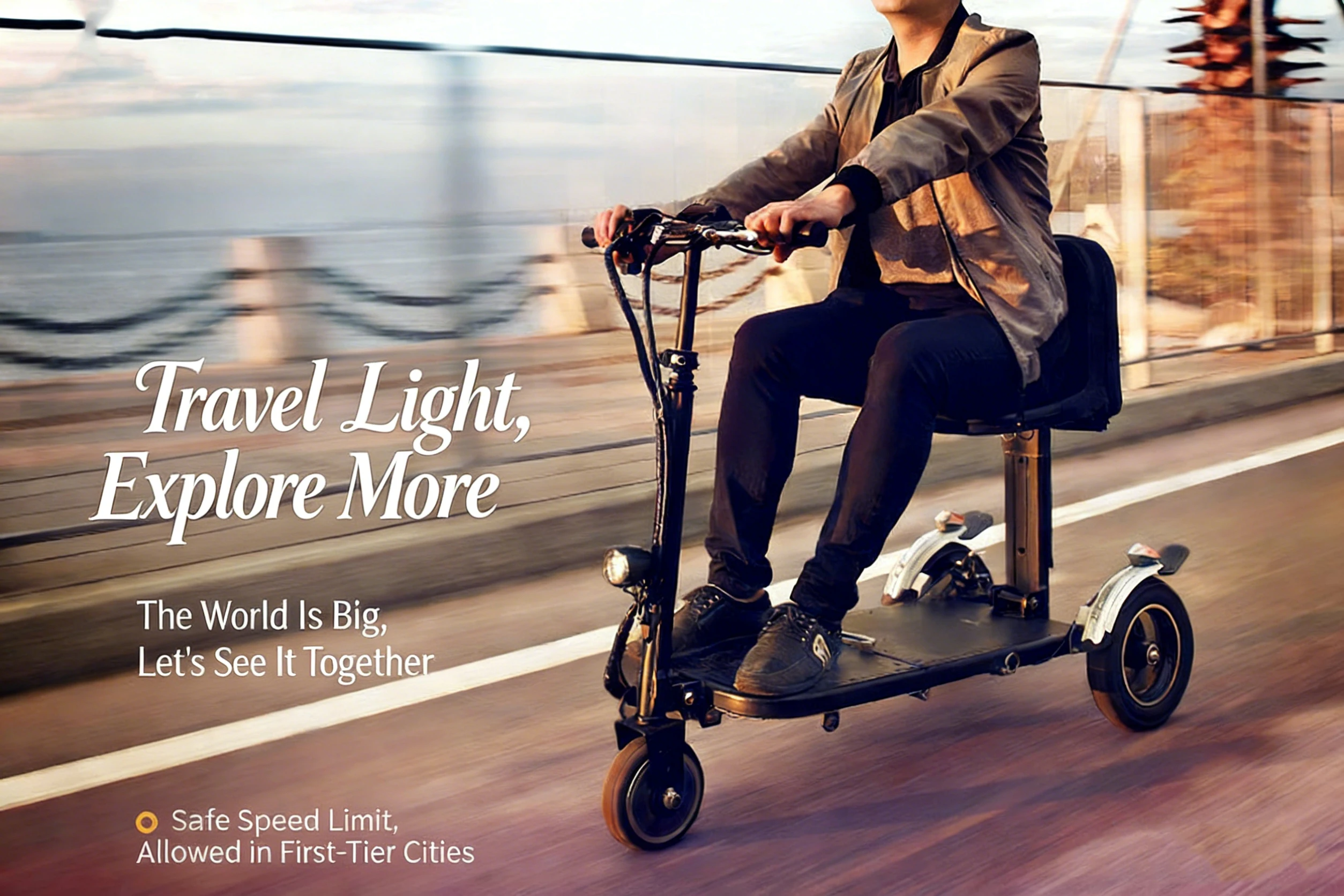 Small Foldable Elderly Mobility Scooter Mini Electric Tricycle Disabled Electric Wheelchair Lithium Battery image 3