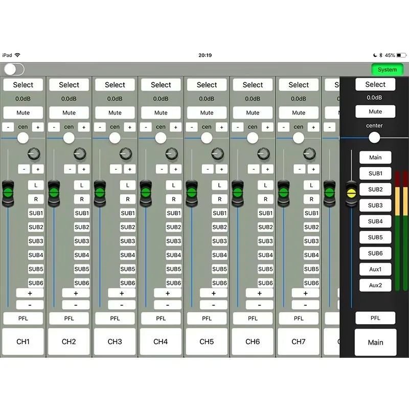 VX-20 Professional Audio Mixer 20-Channels DJ Sound System With USB Recording Wireless Control Console Digital Live Mixer