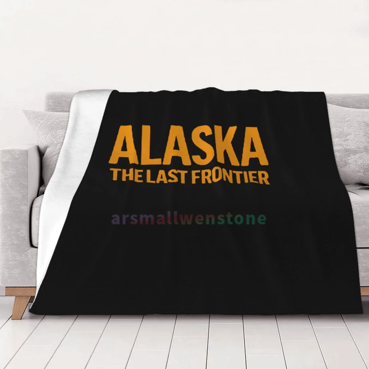 Alaska The Last Frontliner Flannel Fleece Blanket Soft Warm Lightweight Cozy Anti-Pilling Fuzzy Throw Blankets for Couch Bed