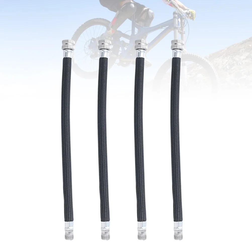 

4pcs Extension Tube For Pump Compatible With American Gas Nozzle Valve Inflator Hose Pipe Accessory For Bicycle Wheel