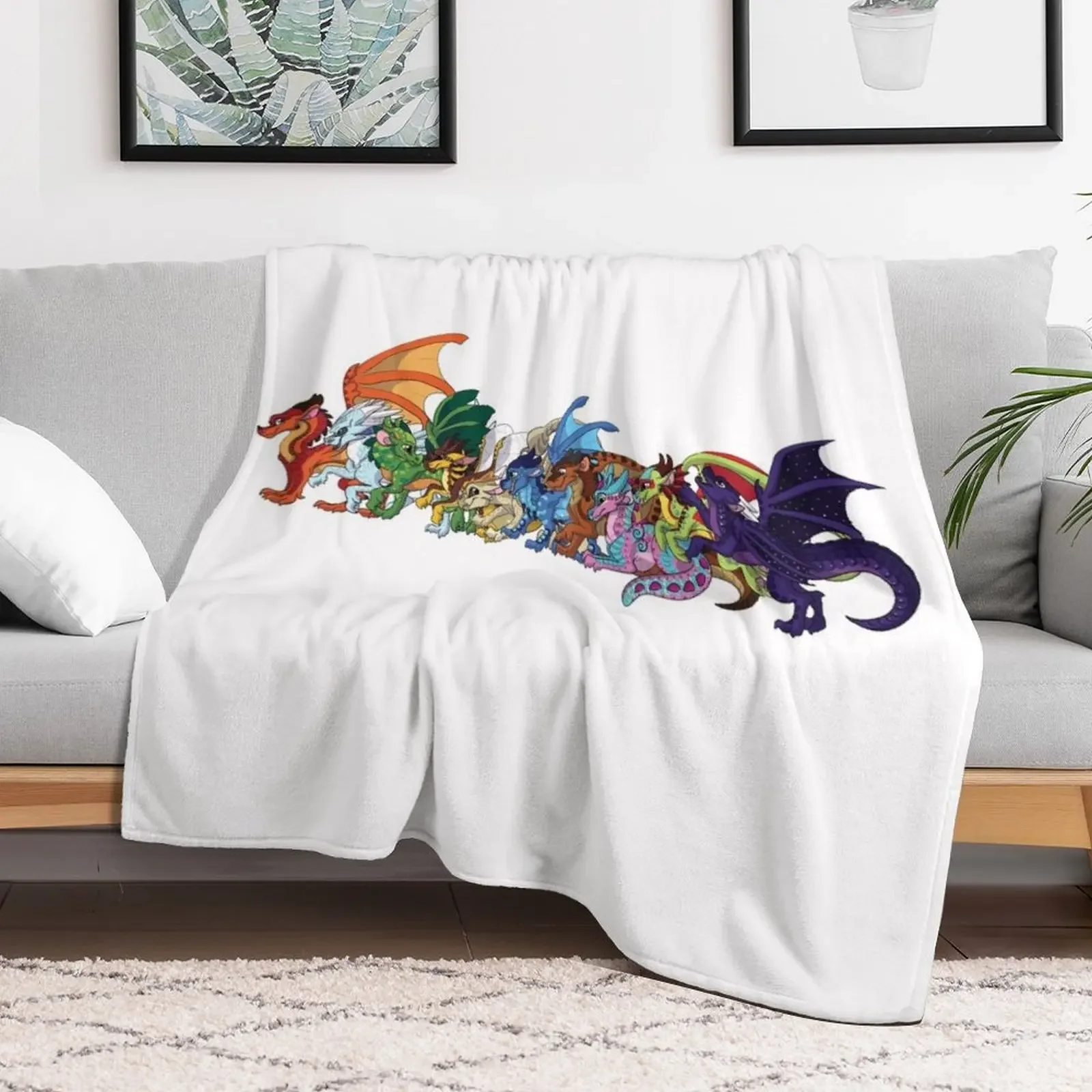 Wings of Fire Dragonets Throw Blanket Cozy Throw Blanket for Bed Sofa Chair