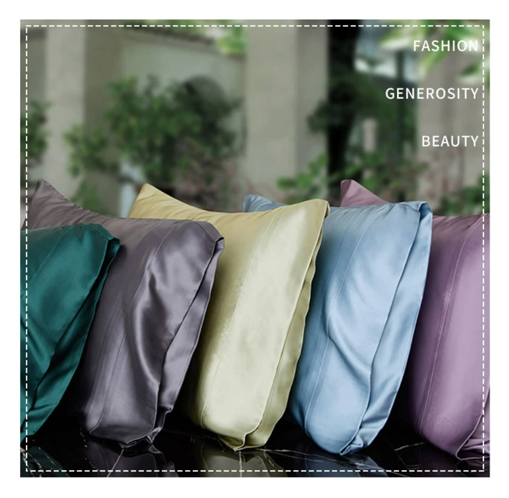 2PCS Solid Color 19mm Double-Sided Silk Pillowcase Envelope Style 100% Heavy-Duty Mulberry Silk Beauty Pillowcase