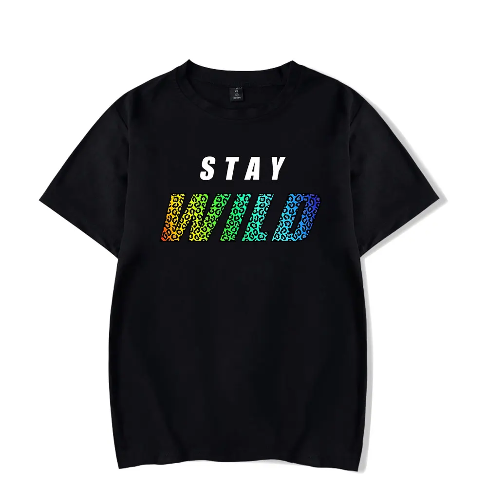 

Ben Azelart Stay Wild Vintage 90s T-Shirt Men and Woman Short Sleeve T Shirt Unisex Harajuku Tops Outwear Sport Pullover
