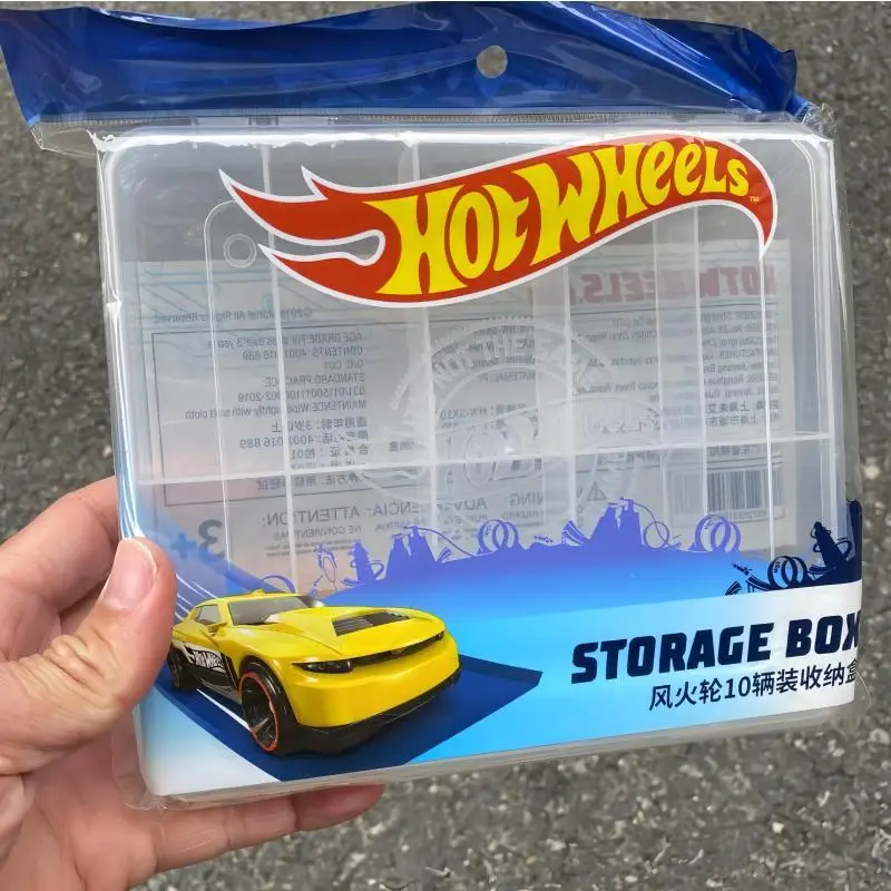 

Hot Wheels Car Model Storage Box 10 Girds Boys Toy Dustproof Organizer Case Diecast Vehicles And Models Box Creative Gifts