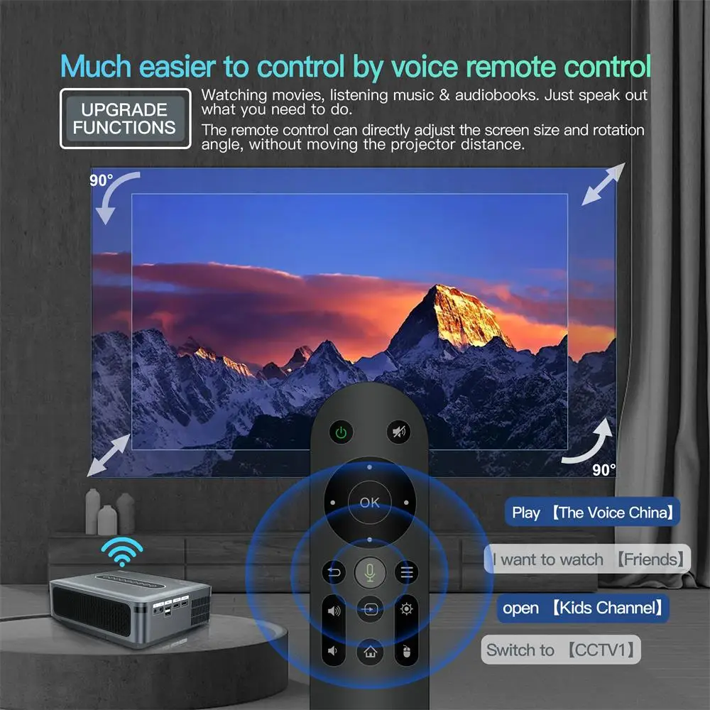 Topleo Phone Mirroring LCD Projector Home Theater Office Home Education Hotel Movie Beamer Hd 1080p Android Projector