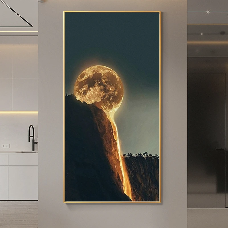 Modern Artistic Conception Scenery Interior Painting Led Wall Lamp For Living Room Bedroom Closet Dining Room Home Decoration