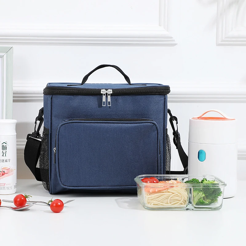 Portable Lunch Bag Food Thermal Box Durable Waterproof Office Cooler Lunchbox With Adjustable Shoulder Strap Insulated Case.