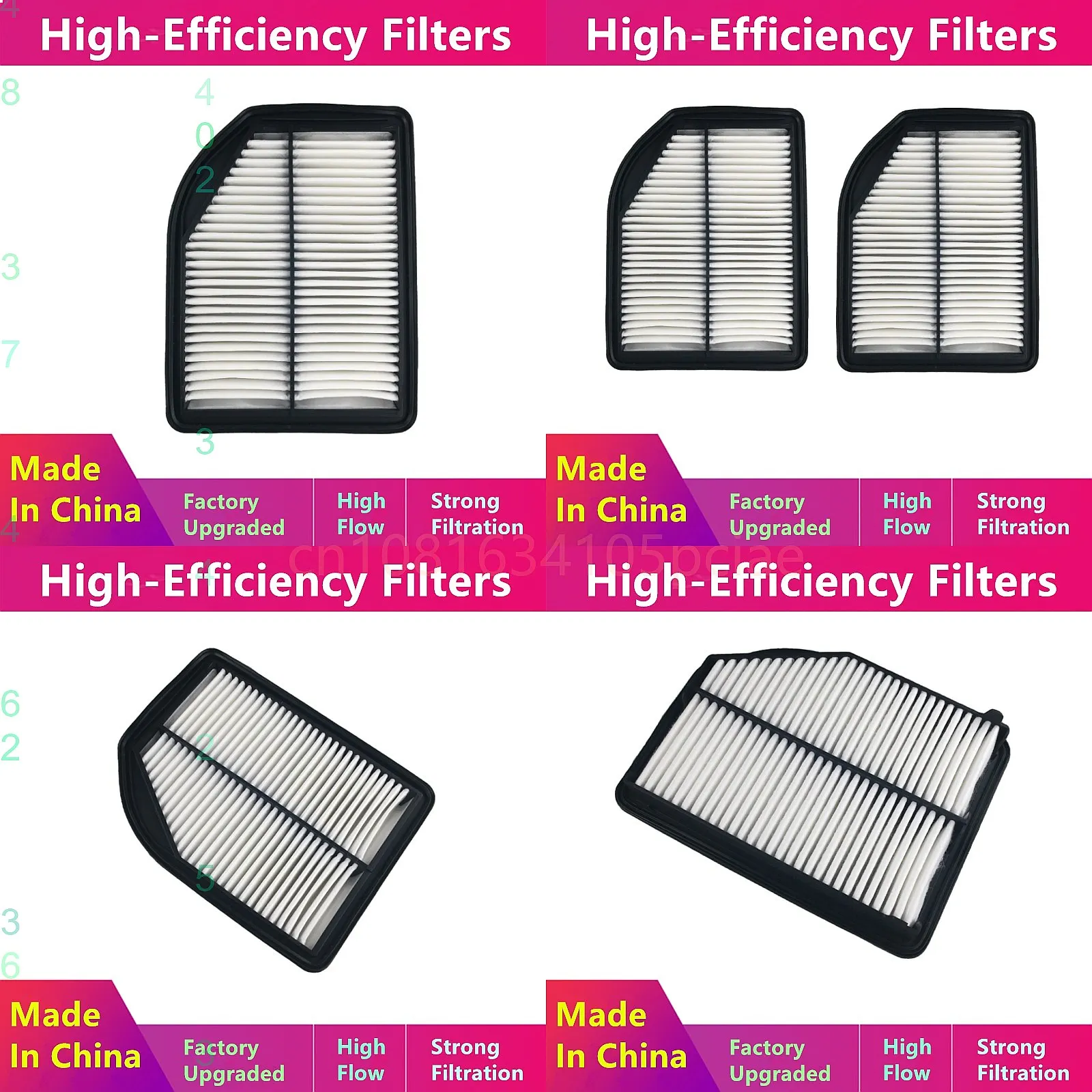 For Honda CR-V 2012-2017 2.4L Engine Air Filter 17220-R5A-A00 Replacement