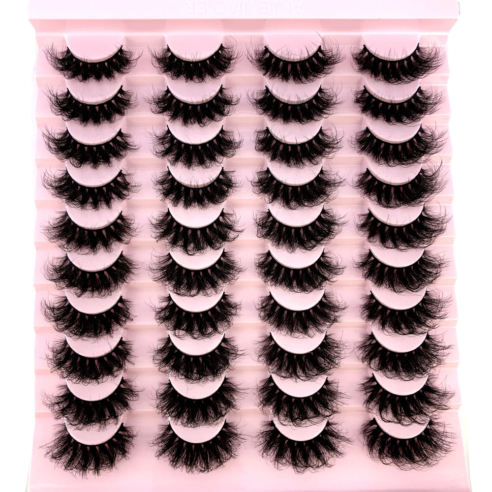Nuovo 20 paia ciglia finte naturali ciglia finte trucco lungo ciglia di visone 3d estensione ciglia ciglia di visone per la bellezza