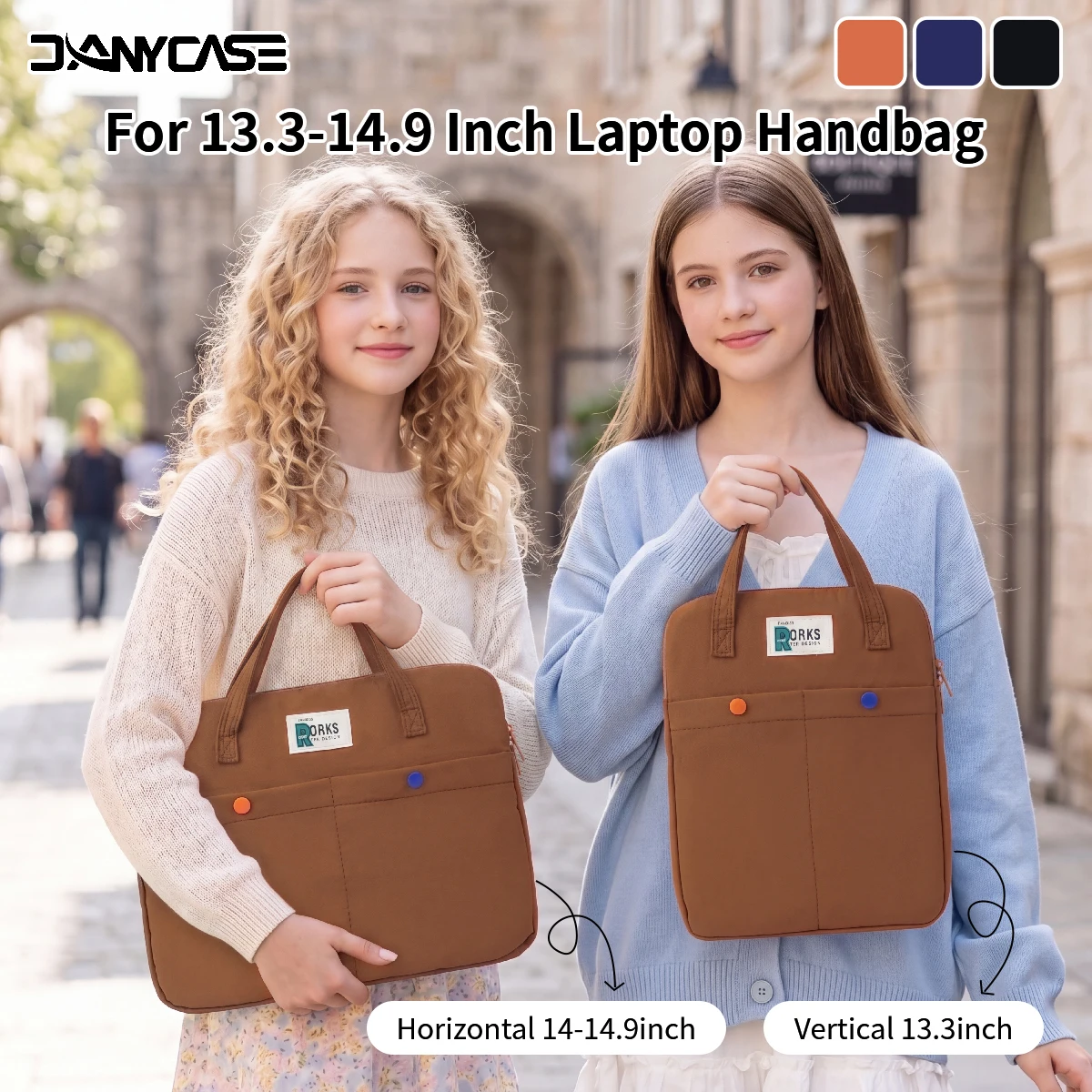 14/11inch Quilted Tablet Bag Solid Color Shockproof Travel Tablet Sleeve Ultralight Wear-resistant Tablet Protection Cases