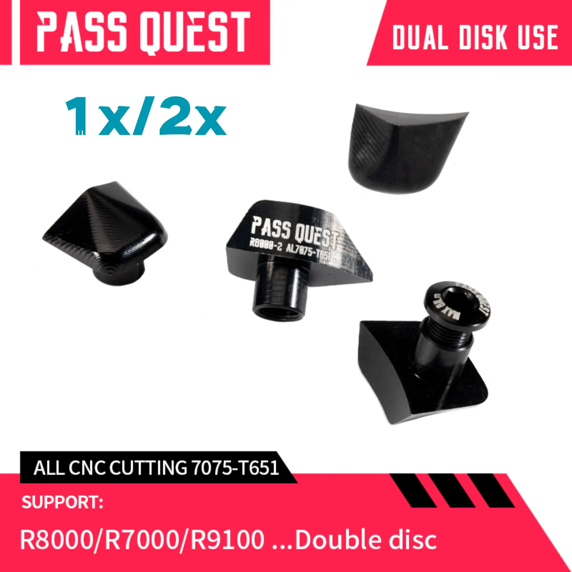 

PASS QUEST 1X/2X Bolt Modification Cap Suitable For R7000 R8000 R9100 DU R8100 UT R9200 Crank Bike Screw Bike Parts Bike Tools