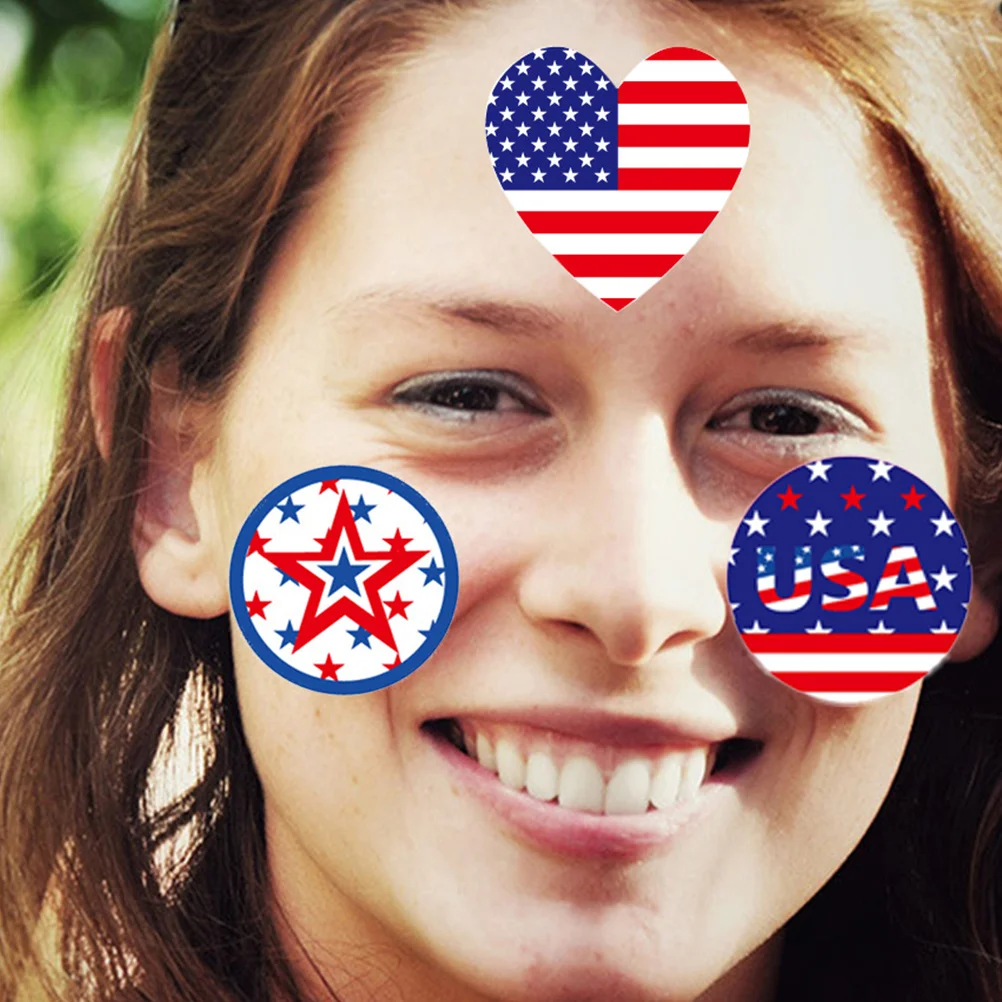 

500Pcs Independence Day Sealing Stickers Self-Adhesive Candy Bag Labels Party Gift Decor Packing Seal Sealing Label