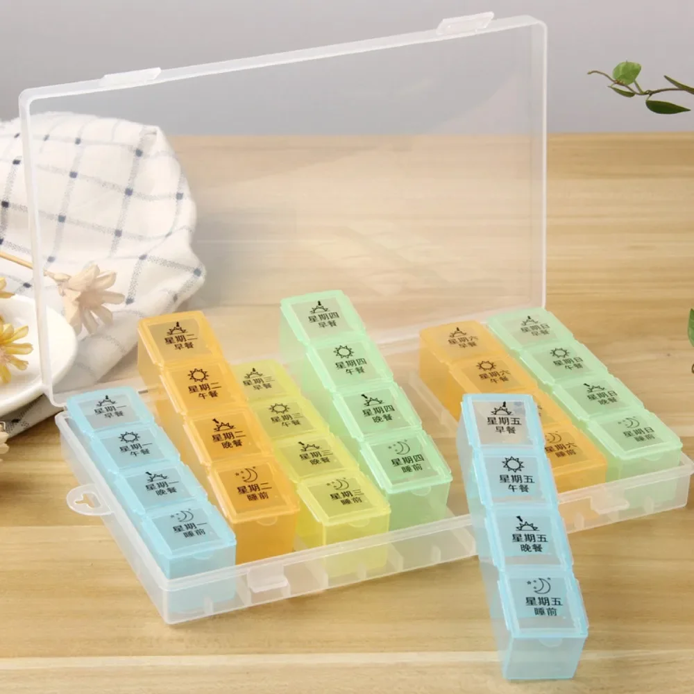 

Портативная коробка для таблеток Lsolation Of Drugs, еженедельная коробка для таблеток, фармацевтическое хранение, разделенная, влагостойкая, портативная аптечка