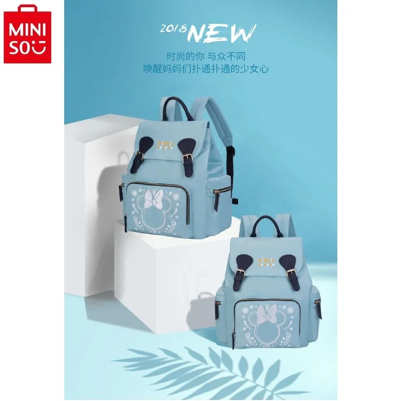 

MINISO Disney Mickey Mini Fashion Maternal and Infant Large Capacity Baby Bag Trendy Multi functional High Quality Mommy Bag