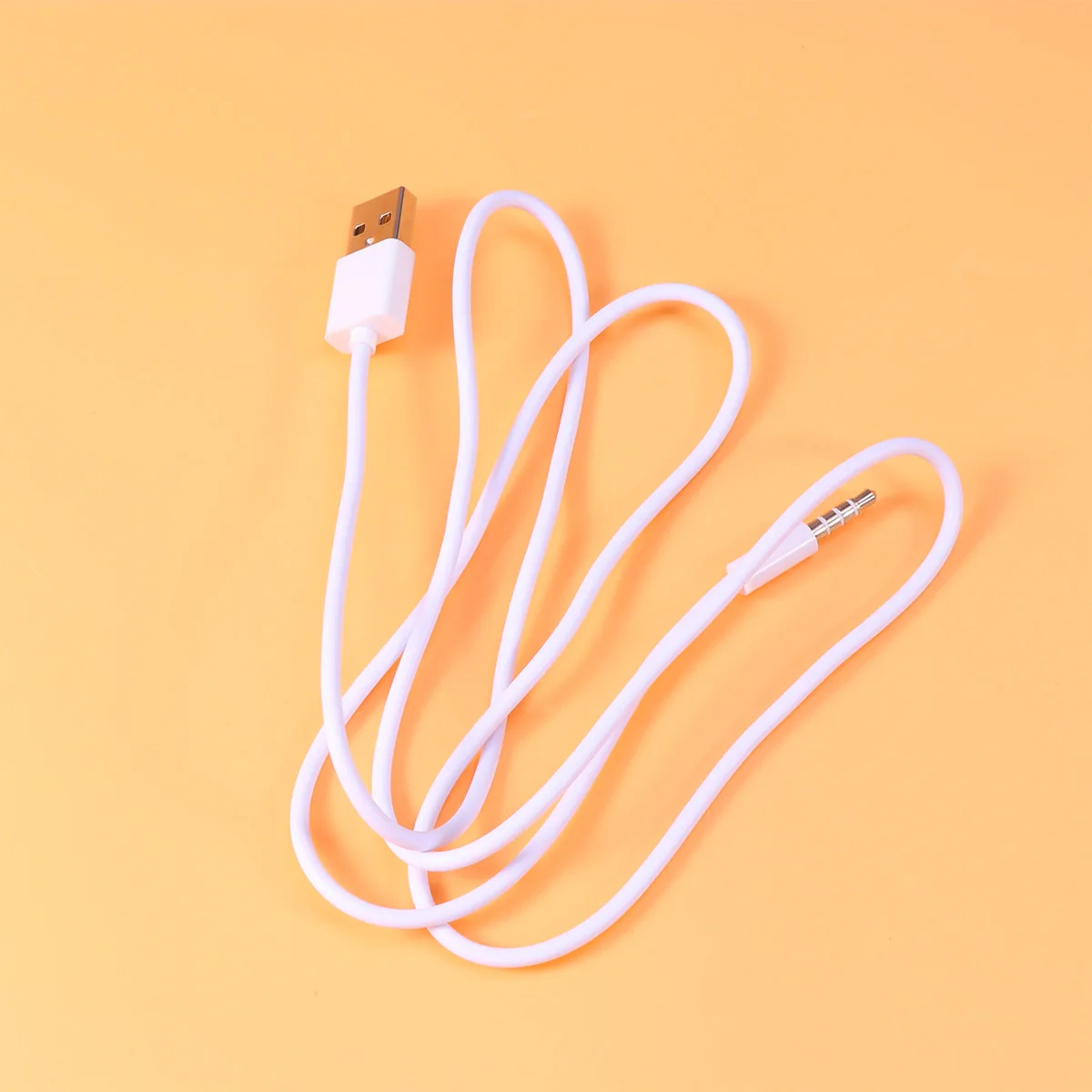 

2pc 1M Usb To 3.5Mm Audio Charging Cable Compact Data Sync Cord For Car Home Office Travel Compatible With Android Devices