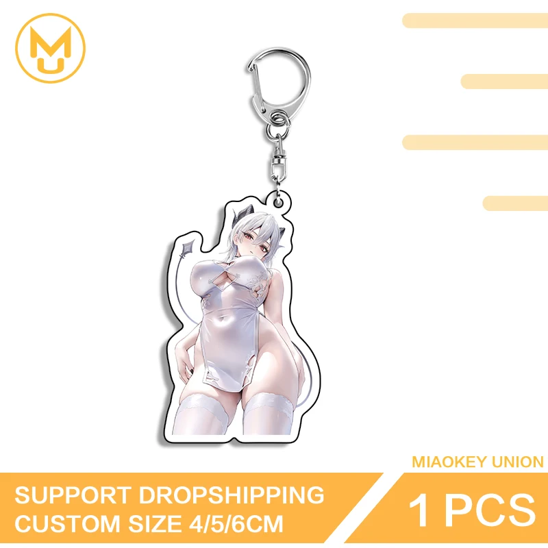 Alluring Succubus Waifu Zani Wuthering Waves Key Chains Creative Personality Acrylic Accessories Suitable for Toys Hobbies Gifts