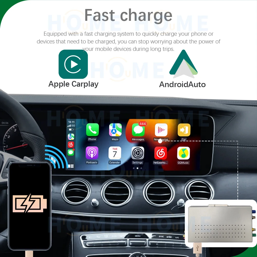 Автомобильный модуль NTG6.0 Android, беспроводной декодер Carplay для Mercedes Benz A B C E CLS GLE GLA GLC GLK ML S Class, GPS-навигация