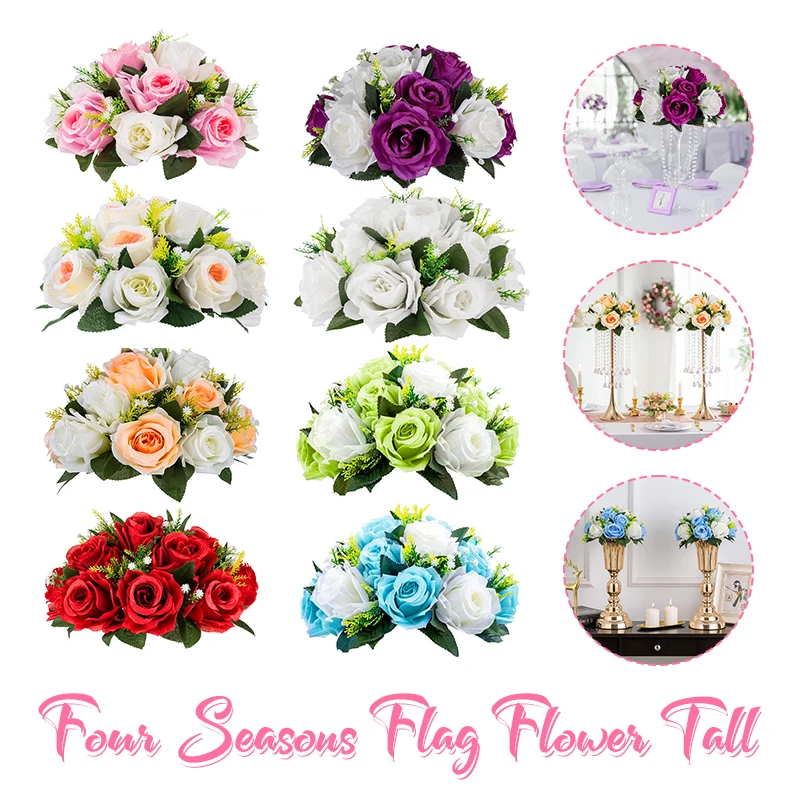 Exquisite Artificial Flower Ball Arrangements Elevate Your Decor with Wedding Roses Bouquets Perfect for Table Centerpiece Decor