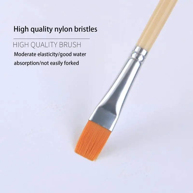 

6 Pcs Artists Paint Brush Set Acrylic Watercolor Round Pointed Nylon Tip Hair Multifunction hook line short pointed Pen