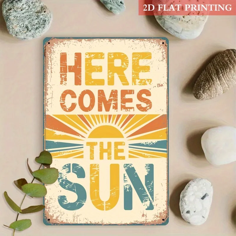 Vintage Sun Quote Metal Sign - 