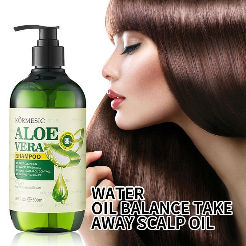 500ml Aloe Vera Shampoo, Rich in Aloe Vera Extract, Fresh Scent, Long-Lasting Fragrance, Deep Cleansing, Moisturizes Hair, Protects Your Hair from Dryness and Frizz, Long-Lasting Oil Control, Suitable for Both Men and Women, Perfect for Your Own Use, Can Also Be Given as a Gift to Family and Friends