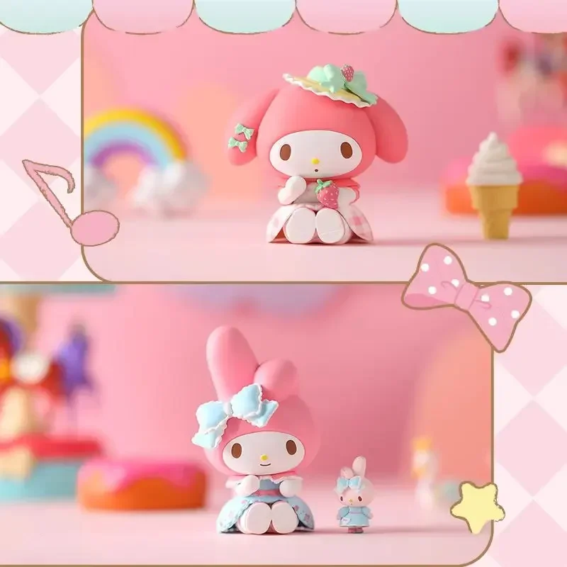 

Sanrio Piquenique Morango Surprise Blind Box My Melody Tea Party Handmade Gift Miniso Desktop Decoration