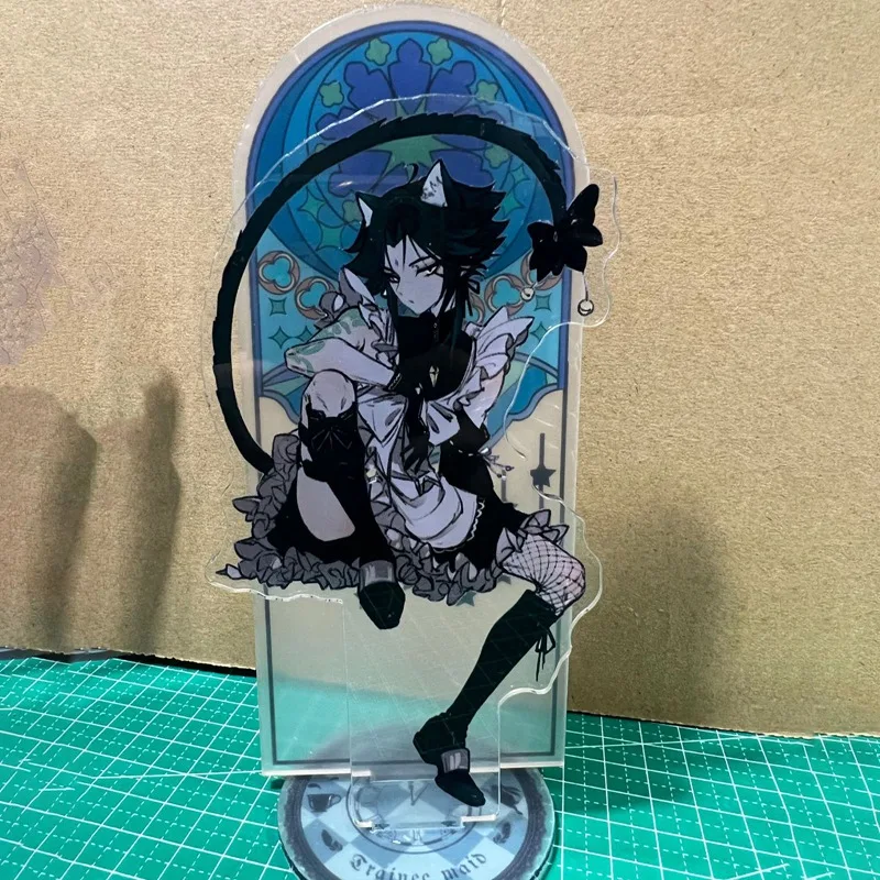 Anime Figure Genshin Impact Diluc Venti Xiao Zhongli Scaramouche Heizou Cyno acrilico Stand modello piatto Desk Decor Sign Fans Gift