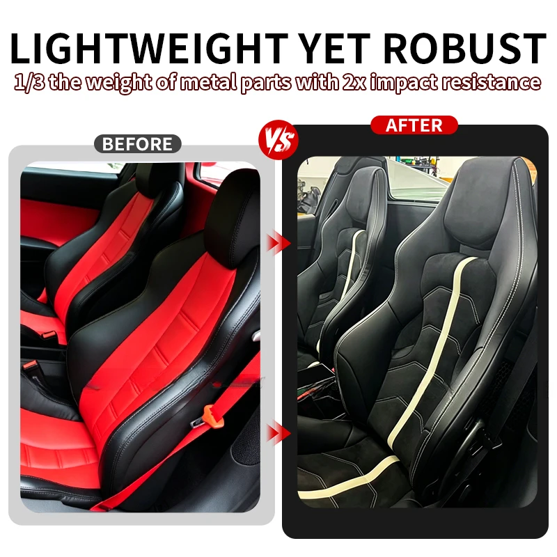 Hot Selling Dry Carbon Fiber Racing Bucket Seats Interior Modification Accessories