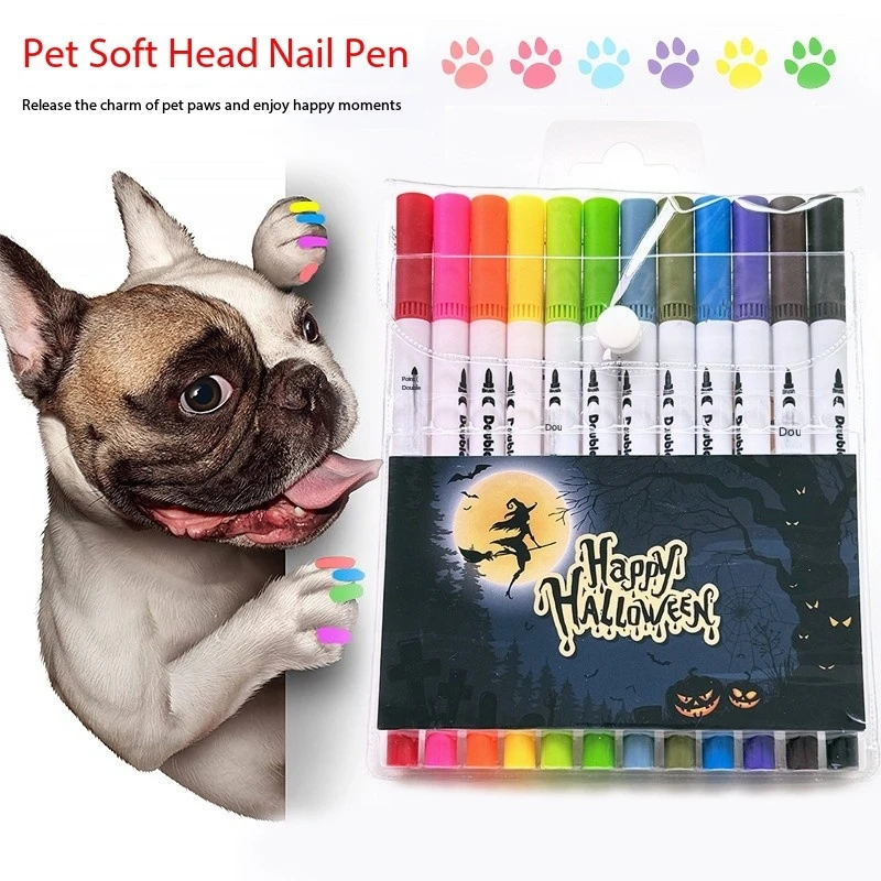 

Pet Products Paw CarePet Health CarPet decoration manicure pen soft head marker dog color graffiti funny decorative cat nail pen