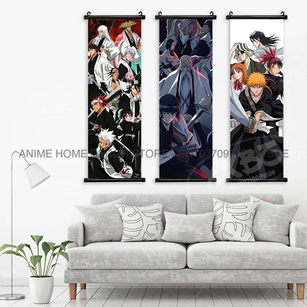BLEACH Anime Posters Inoue Orihime Wall Art Wallpaper Figures Hanging Painting Kurosaki Ichigo Home Decoration Scrolls Pictures