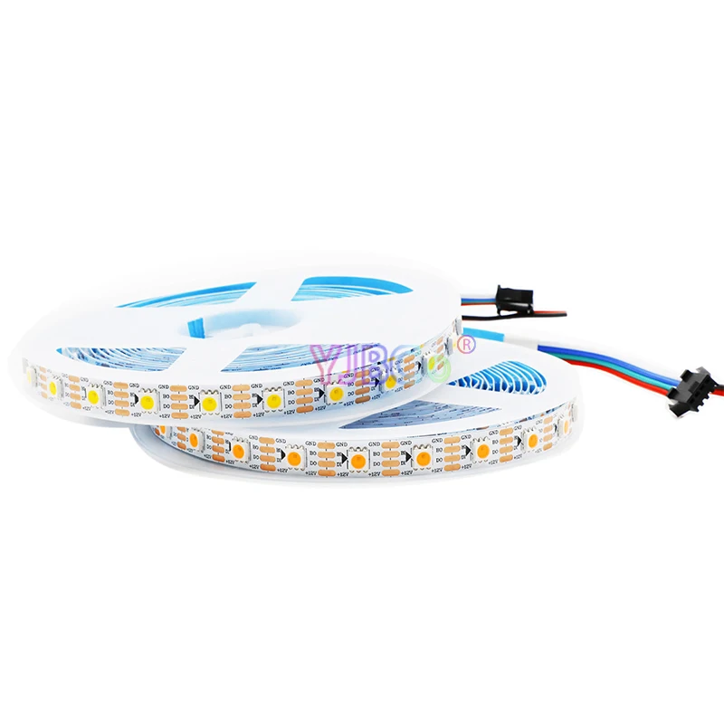 Única cor LED Strip Light, fita colorida endereçável Pixels inteligentes, branco, branco quente, branco, WS2815, 30, 60, 144 LEDs, m, SMD 5050, IP30, 12V