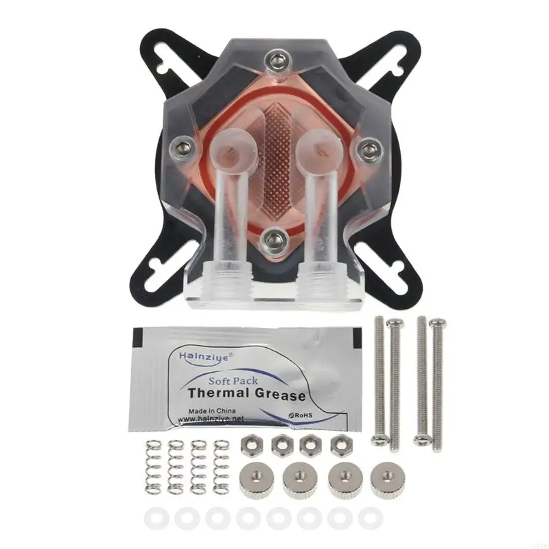 G8DB Ordinateur PC CPU Universal Refroidissement Bloc refroidissement d'eau refroidisseur liquide Base cuivre 40 mm pour