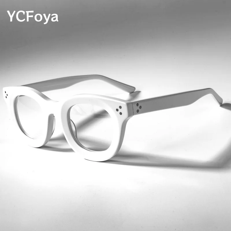 

Vintage round Acetate Optical Glasses Frame Steampunk Eyewear for Men And Women Customizable Prescription Steady Bridge HL56023