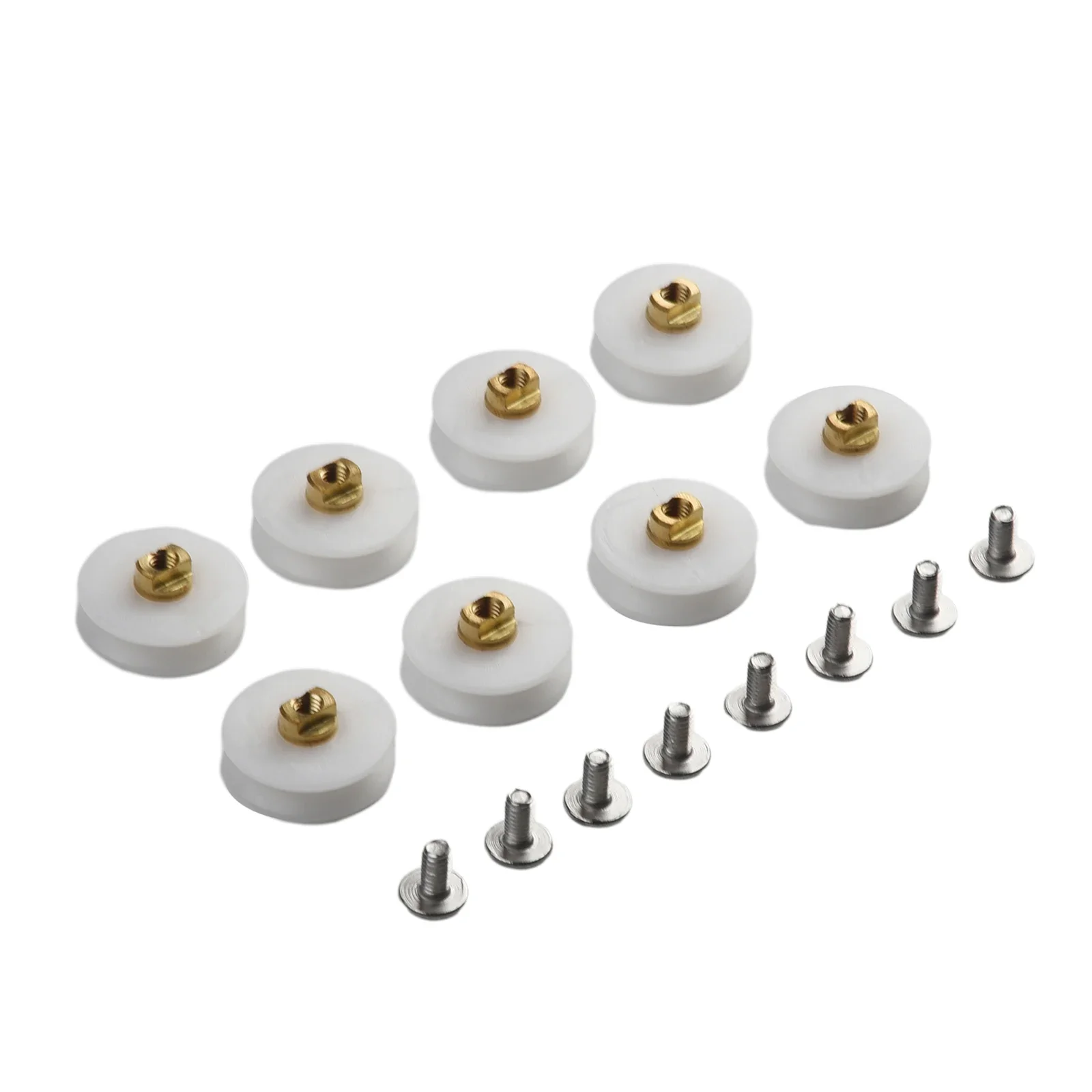 

Premium Replacement Parts, 8pcs Replacement Shower Door Rollers, 22 5mm Diameter, Nylon + Brass + Ball Bearing Construction