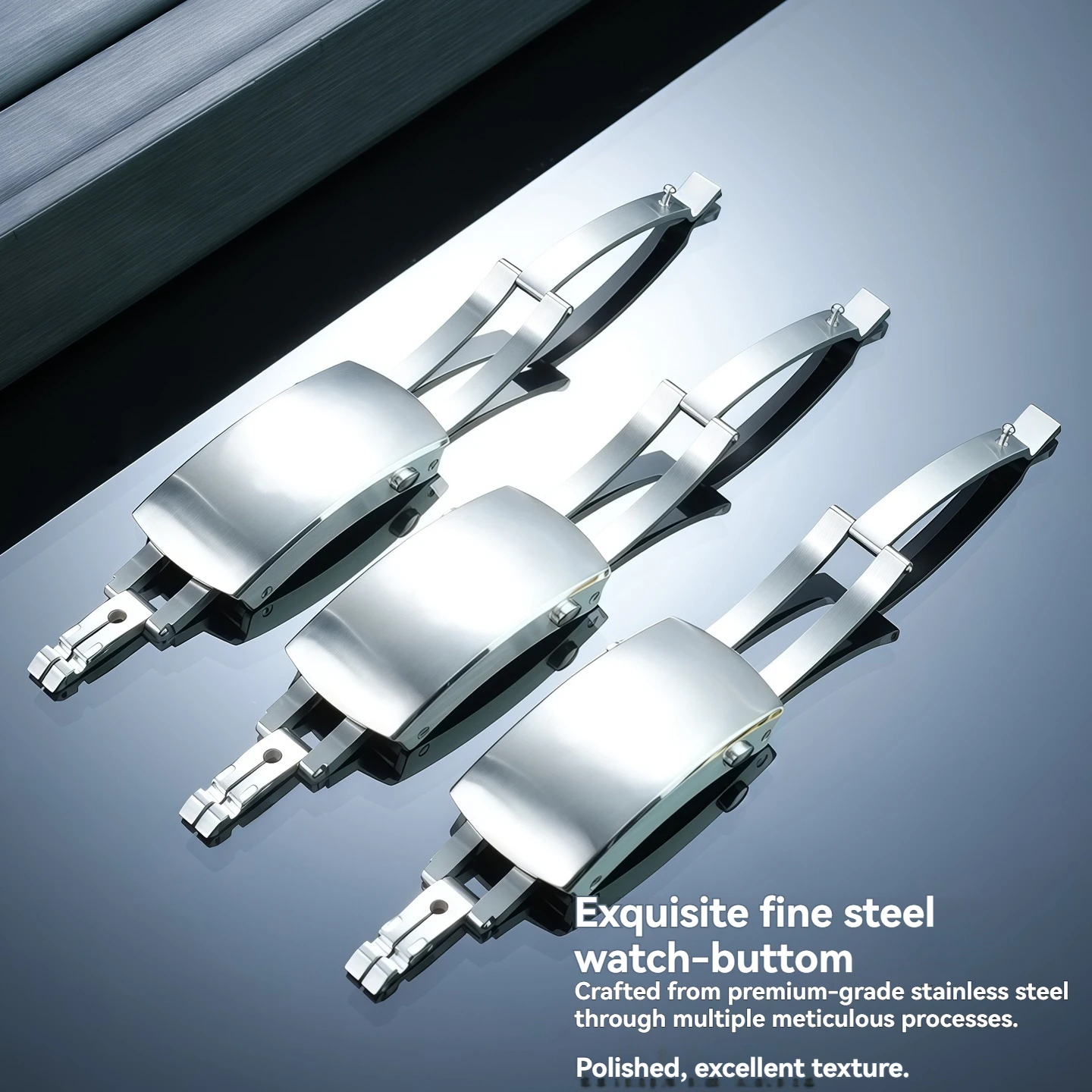 For the new Omega Seamaster 300 stainless steel micro-adjustable folding clasp PUSH steel strap buckle replacement