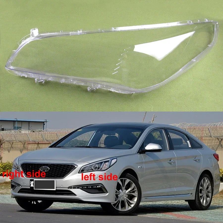 

For Hyundai Sonata 2015 2016 Front Headlamp Cover Transparent Mask Headlight Shell Lens Plexiglass Replace Original Lampshade